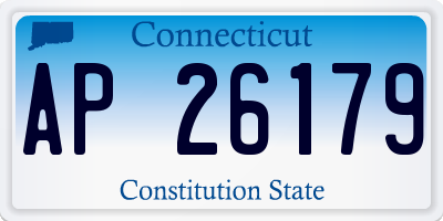 CT license plate AP26179