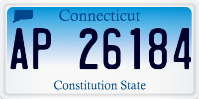 CT license plate AP26184