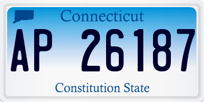 CT license plate AP26187