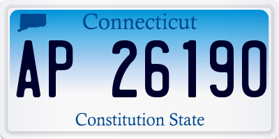 CT license plate AP26190