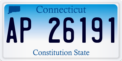 CT license plate AP26191