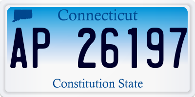 CT license plate AP26197