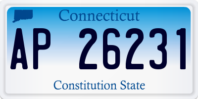 CT license plate AP26231