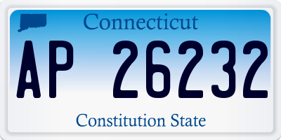CT license plate AP26232
