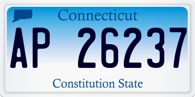 CT license plate AP26237