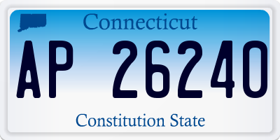 CT license plate AP26240