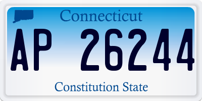 CT license plate AP26244