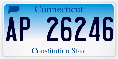 CT license plate AP26246