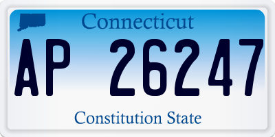 CT license plate AP26247