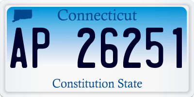 CT license plate AP26251