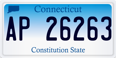 CT license plate AP26263