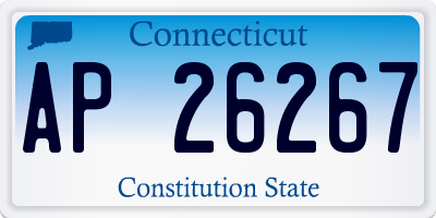 CT license plate AP26267