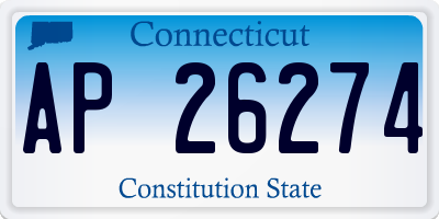 CT license plate AP26274