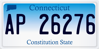 CT license plate AP26276