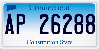 CT license plate AP26288