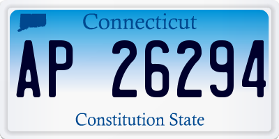 CT license plate AP26294