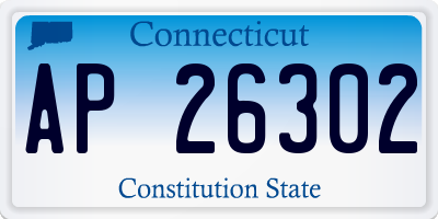 CT license plate AP26302