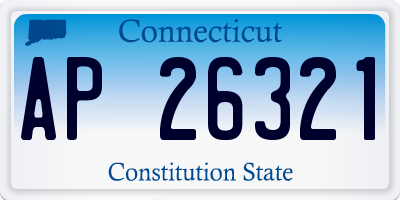 CT license plate AP26321
