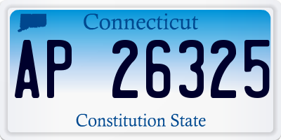 CT license plate AP26325