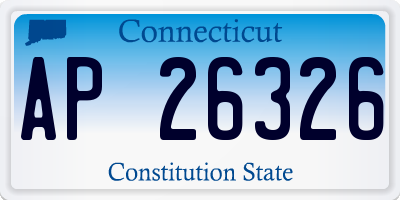 CT license plate AP26326