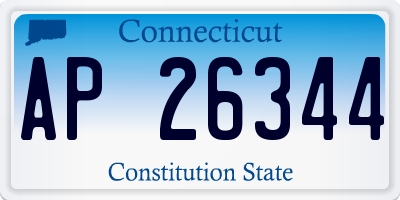 CT license plate AP26344