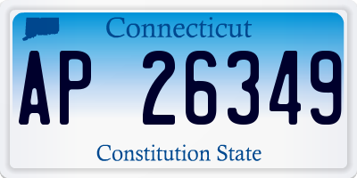CT license plate AP26349