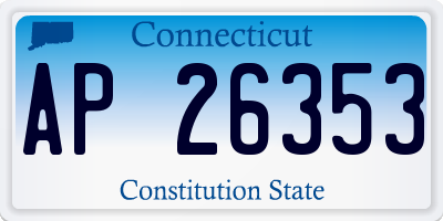CT license plate AP26353