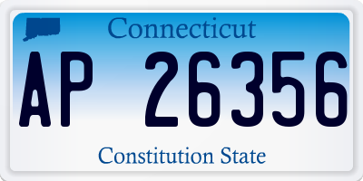 CT license plate AP26356