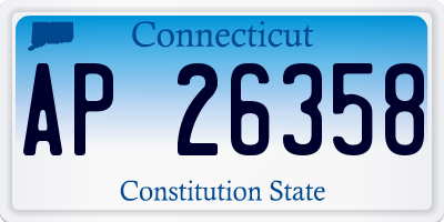 CT license plate AP26358