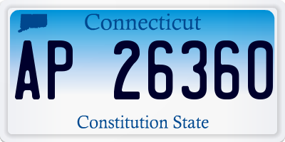 CT license plate AP26360
