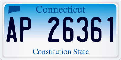 CT license plate AP26361