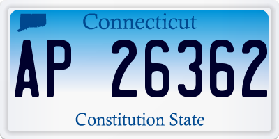 CT license plate AP26362