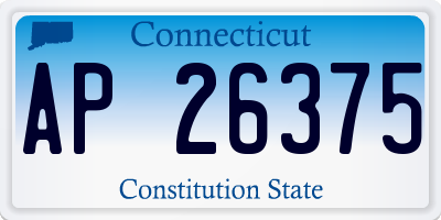 CT license plate AP26375