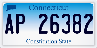 CT license plate AP26382
