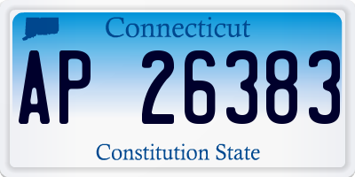 CT license plate AP26383