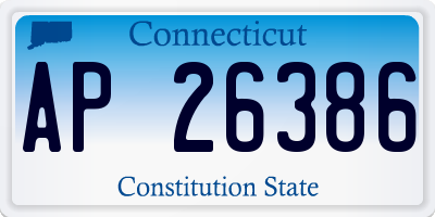 CT license plate AP26386