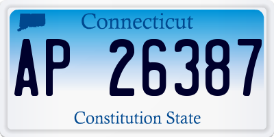 CT license plate AP26387