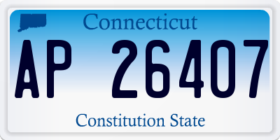 CT license plate AP26407