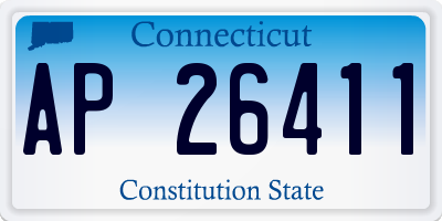 CT license plate AP26411