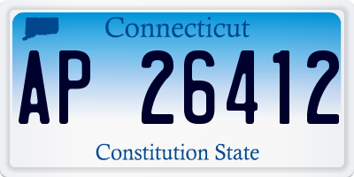 CT license plate AP26412