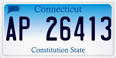 CT license plate AP26413