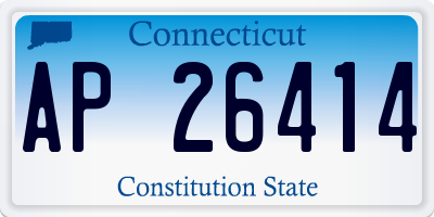 CT license plate AP26414
