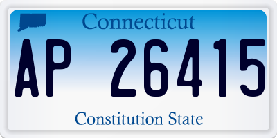 CT license plate AP26415