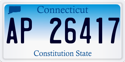 CT license plate AP26417