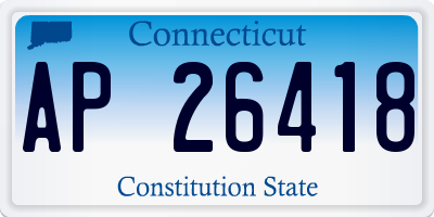 CT license plate AP26418