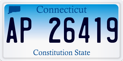 CT license plate AP26419