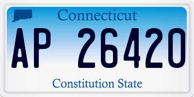 CT license plate AP26420