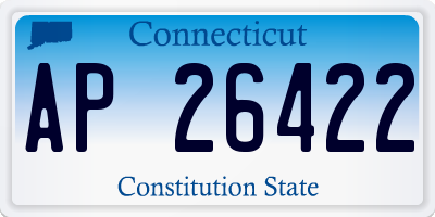 CT license plate AP26422