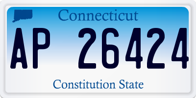 CT license plate AP26424