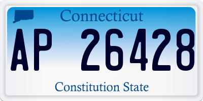 CT license plate AP26428